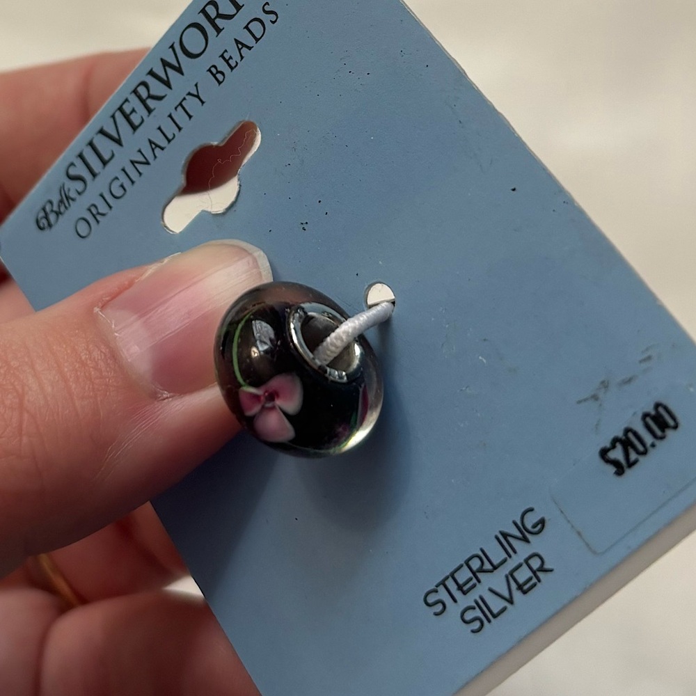 NWT Sterling Silver Flower Bead #12